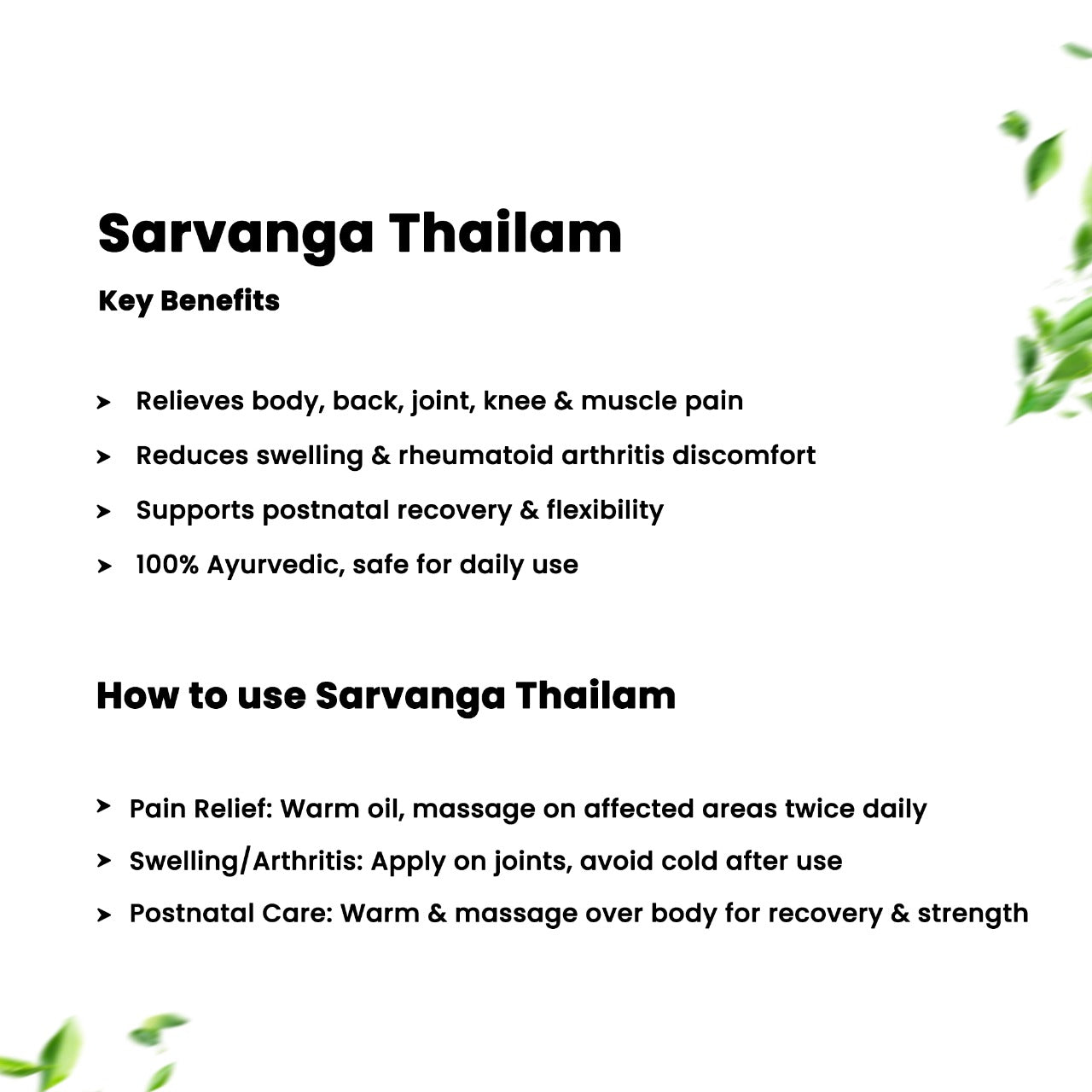 Sarvanga Thailam